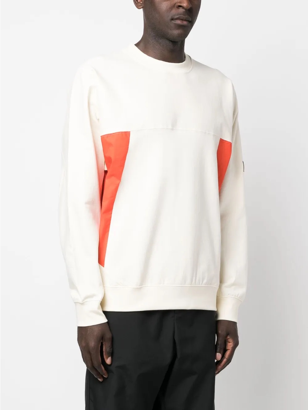 Y-3 Adidas Sweatshirt White Orange Oversized M Streetwear Designer Quiet Luxury
